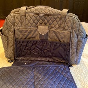 Vera Bradley Denim-Blue Quilted Diaper Bag